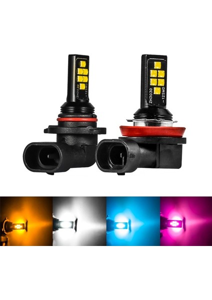 2 Adet Araba Vurgu Sis Farı H8/H11 3030 12SMD Soğuk Beyaz Kod Çözme Flaş LED Anti-Sis Lambası (Yurt Dışından) indirimleri