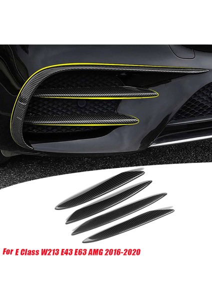 Adet Ön Tampon Sis Lambası Dudak Ayırıcı Izgara Trim Için Mercedes-Benz E Sınıfı W213 E43 E63 Amg 2016-2020 Splitter Kapağı (Yurt Dışından)