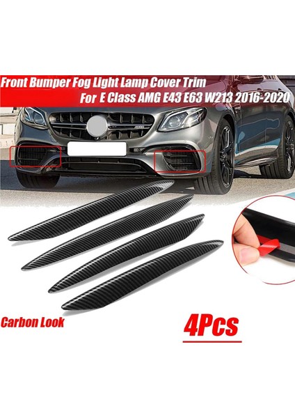 Adet Ön Tampon Sis Lambası Dudak Ayırıcı Izgara Trim Için Mercedes-Benz E Sınıfı W213 E43 E63 Amg 2016-2020 Splitter Kapağı (Yurt Dışından)