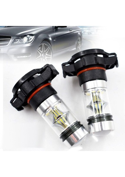2x 5202 H16 PS24W Yüksek Güç 100W 6000K Süper Beyaz LED Sis Drl Lambaları Ampul (Yurt Dışından) fiyatları