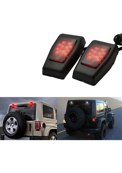 2007-2017 Jeep Wrangler Jk Için LED Işıklar Yüksek Arka Fren Lambası Bagaj Kapağı LED Işıkları 3rd Fren Arka Lamba (Yurt Dışından)