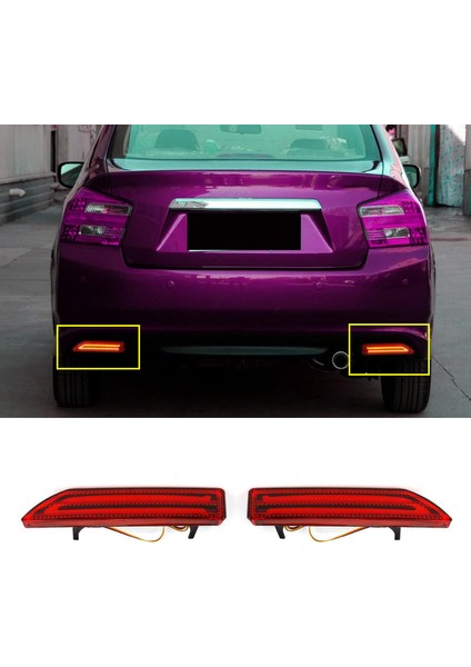Araç Arka Tampon Işık Kılavuzu Şerit Sürüş Freni ile Çift Fonksiyonlu Arka Lamba Kuyruk Lambası Honda Crv 2009 Şehır 2013 (Yurt Dışından) fiyatları