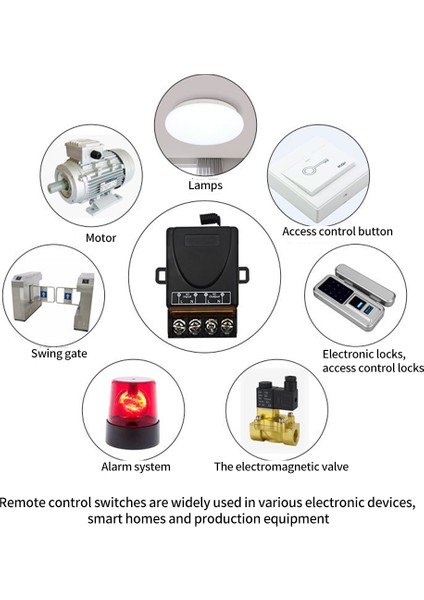 Ac 220 V 30A 1ch 433 Mhz Kablosuz Uzaktan Kumanda Anahtarı Rf Röle Alıcı + Elektrikli Aletler Için Açma/kapama Verici Lamba (Yurt Dışından)