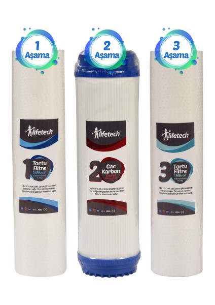 LifeTech 3 Aşama Filtre Seti