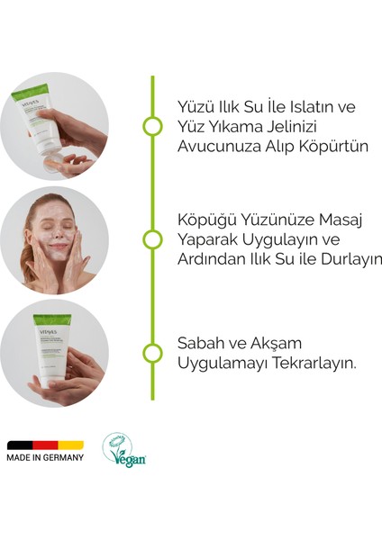 VITAYES Yeşil Çay Özlü Arındırıcı ve Temizleyici Yüz Yıkama Jeli 150 ml Set