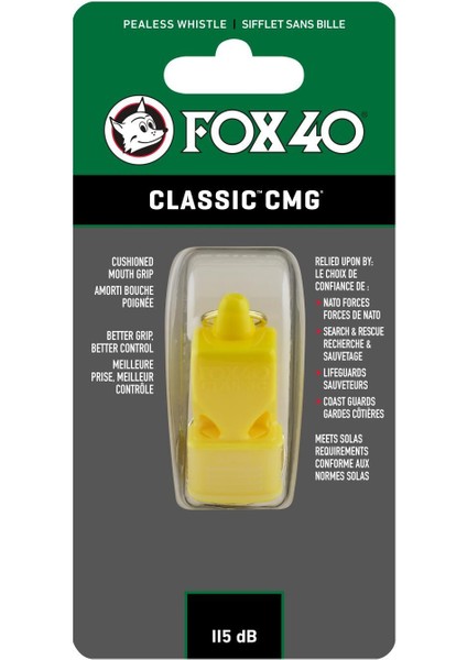 Fox 40 Classic Cmg Safety Düdük Sari 9602-0200