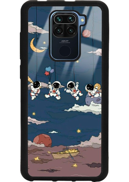 Xiaomi Redmi Note 10 Pro Salıncaklı Astronot Tasarımlı Glossy Telefon Kılıfı