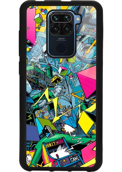 Xiaomi Redmi Note 7 Retro Machine Tasarımlı Glossy Telefon Kılıfı