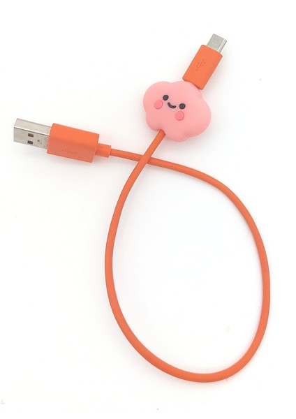 Şarj Kablosu Kablo Ucu Koruyucu Koruma Kaplama Figür Pink Cloud fırsatları