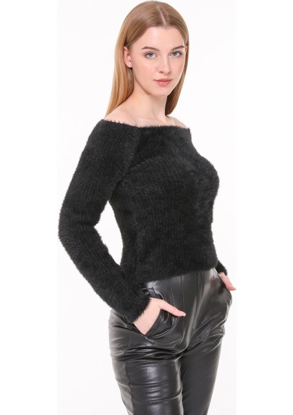 Kadın Deri Pantolon Siyah Renk