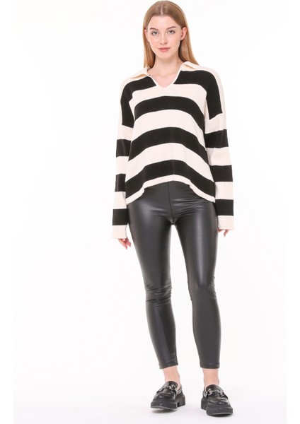 Kadın Suni Deri Tayt Pantolon Yüksek Bel indirimleri