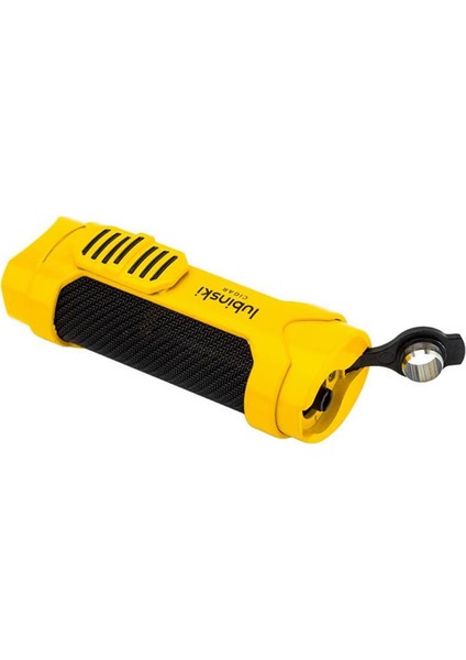 Tek Torch Pürmüz Metal Puro Sehpalı Çakmak Delicili Sarı