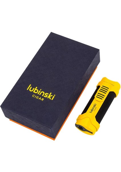 Tek Torch Pürmüz Metal Puro Sehpalı Çakmak Delicili Sarı