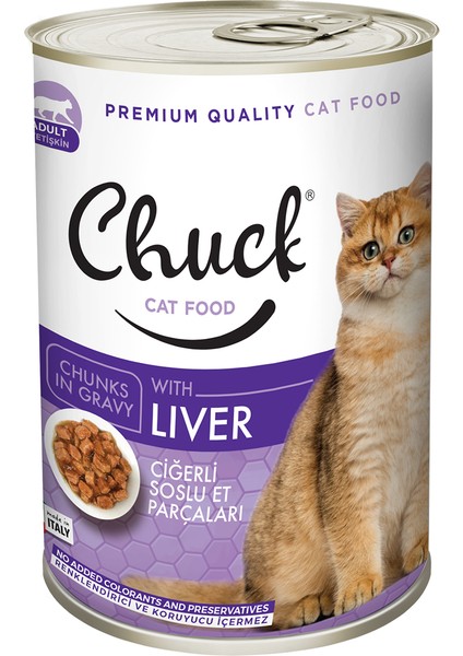 Ciğerli Yetişkin Kedi Maması Konserve 24 x 415 G