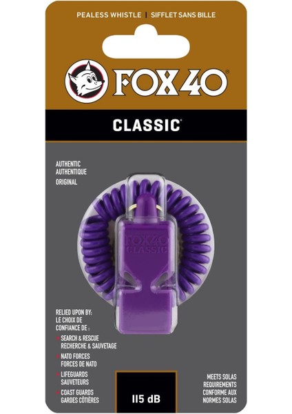 Fox 40 Classic Safety Düdük Mor - Bileklikli 9935-0800 fiyatları