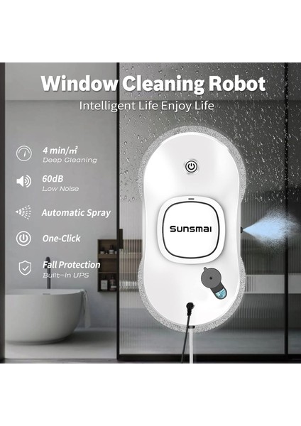 Sunsmaı Otomatik Su Püskürtmeli Akıllı Cam Temizleyici - SWLR0001