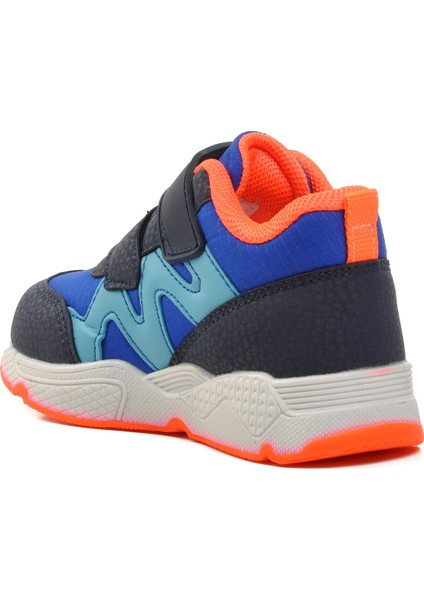 1576-B Saks-Lacivert-Fosfor Turuncu Bebek Outdoor Bot