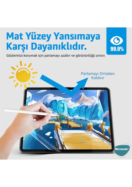 Samsung Galaxy Tab S9 Fe+ Paper Feel Kağıt Dokulu Mat Ekran Koruyucu