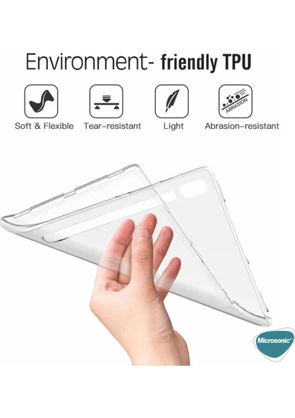 Samsung Galaxy Tab S9 Fe+ Kılıf Transparent Soft Şeffaf