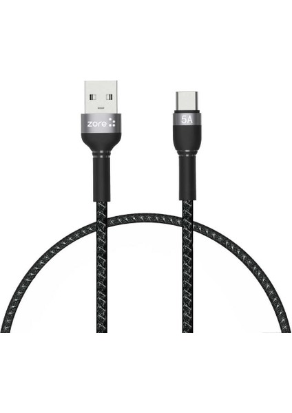 USB To Type-C Kablo 30 cm Örgü Kablo Yeni Nesil Dayanıklı Hızlı Şarz Kablo Kırılmasını Önleyici Dizayn USB To Type-C Kablo 30 cm