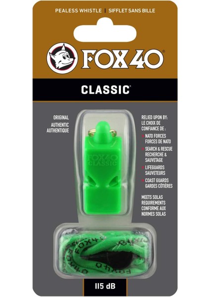 Fox 40 Classic Safety Düdük Neon Yeşil - Ipli 9903-1408