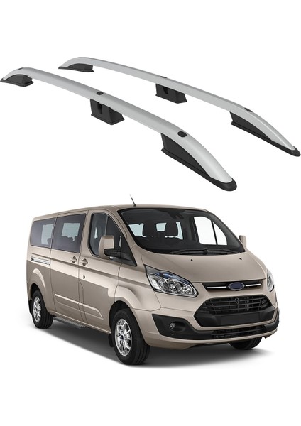 Ford Custom 2012-2023 / Uzun Şasi Turtle Crown Tavan Çıtası Gri