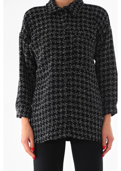 Dokulu Kaşe Kadın Gömlek fırsatları