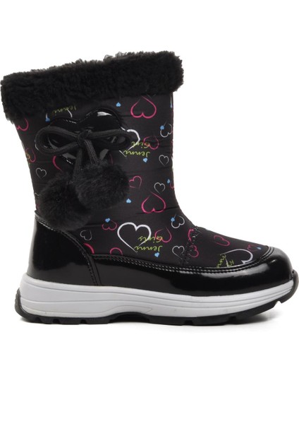 1555-P Siyah Içi Polarlı Kız Çocuk Kar Botu fiyatları