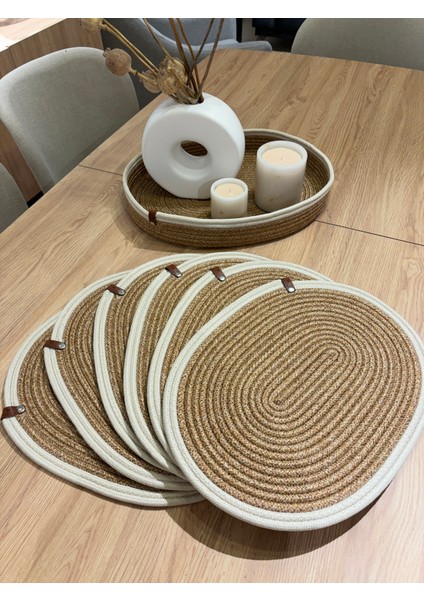 Cream 7 Parça Oval Supla ve Ekmeklik