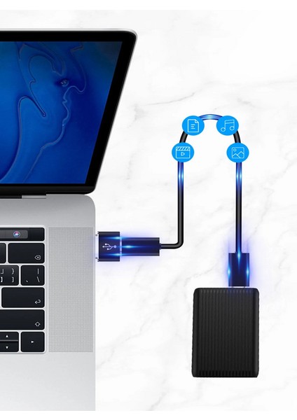 USB To Type-C Dönüştürücü - Type-C Çevirici Yüksek Hızlı Veri Aktarımı Otg Çevirici