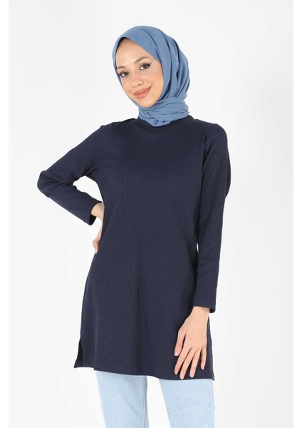 2064_Baskılı Kaşkorse Tesettür Tunik
