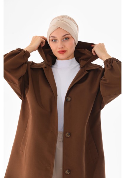 Kahverengi Kadınt Trençkot