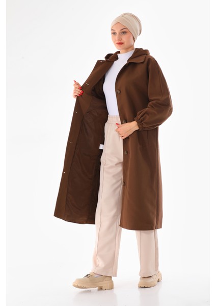 Kahverengi Kadınt Trençkot modelleri