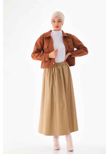 Glaomura Cepli Piliseli Deri Etek modelleri