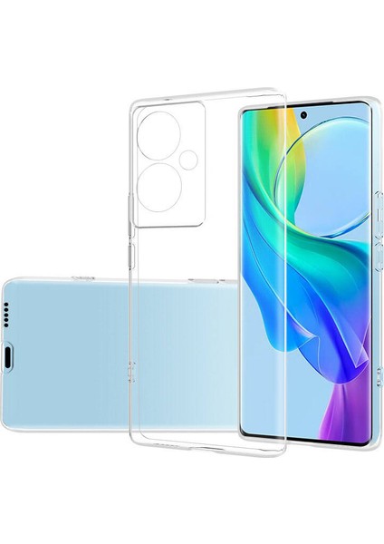 Vivo V29 Lite 5g ile Uyumlu Kılıf Süper Esnek Yapılı Kamera Korumalıtoz ve Kirden Koruyan Silikon Vivo V29 Lite 5g ile Uyumlu Süper Şeffaf Kapak