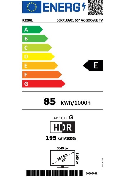 65R71UG01 65" 165 Ekran Dahili Uydu Alıcılı 4K Ultra HD Smart DLED TV