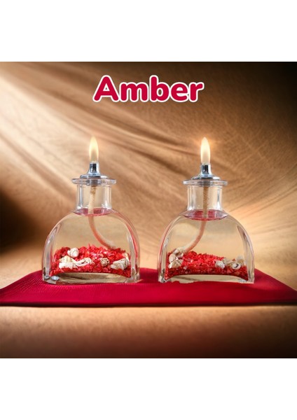 Imperiums Amber Kokulu Dekoratif Kandil Mum 2'li Set ( 2X100 ml )