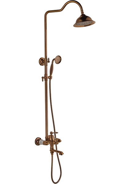 Roma Bataryalı Duş Seti - Rose Gold