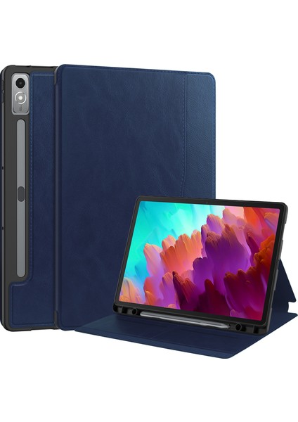 Lenovo Pad Pro 12.7 Için Otomatik Uyandırma Uyku Özellikli Darbeye Dayanıklı Deri Tablet Kılıfı (Yurt Dışından)
