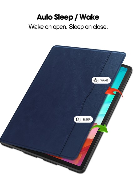 Lenovo Pad Pro 12.7 Için Otomatik Uyandırma Uyku Özellikli Darbeye Dayanıklı Deri Tablet Kılıfı (Yurt Dışından)