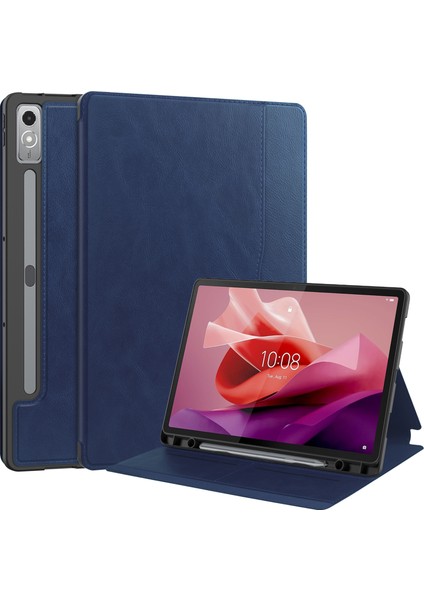 Lenovo P12 12.7 Için Otomatik Uyandırma Uyku Özellikli Darbeye Dayanıklı Deri Tablet Kılıfı (Yurt Dışından)