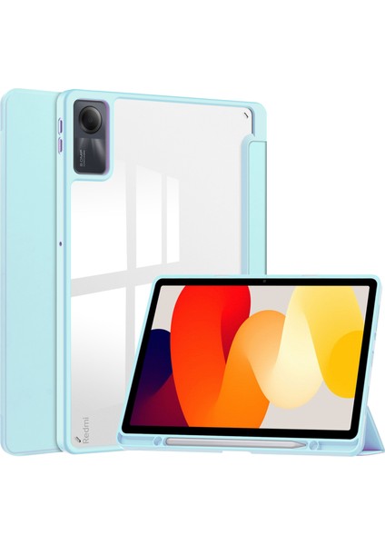 Xiaomi Redmi Pad Se Için Otomatik Uyandırma Uykulu Darbeye Dayanıklı Şeffaf Tablet Kılıfı (Yurt Dışından)