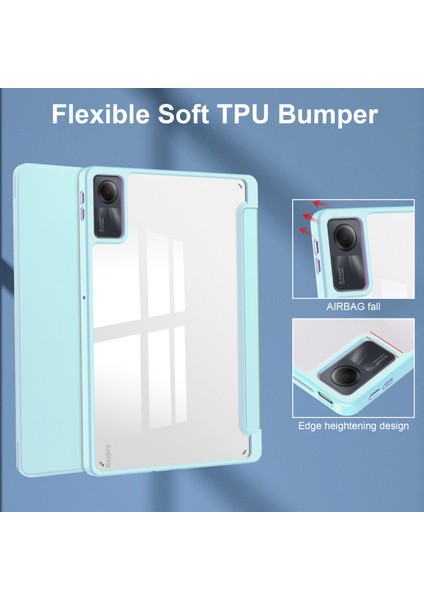 Xiaomi Redmi Pad Se Için Otomatik Uyandırma Uykulu Darbeye Dayanıklı Şeffaf Tablet Kılıfı (Yurt Dışından) indirimleri