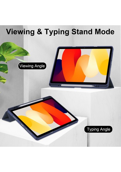 Xiaomi Redmi Pad Se Için Otomatik Uyandırma Uykulu Darbeye Dayanıklı Şeffaf Tablet Kılıfı (Yurt Dışından)