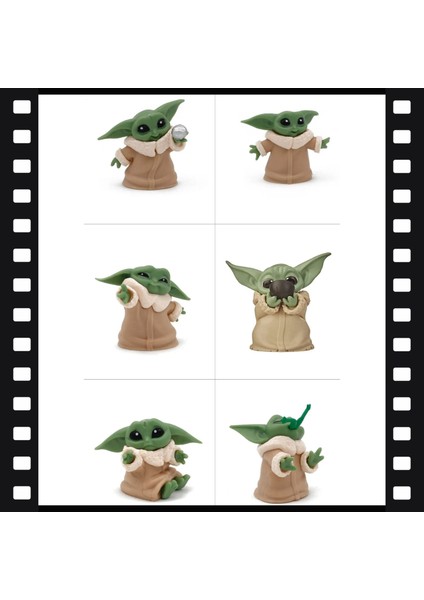 Star Wars 6'lı Baby Yoda Figür Seti Oyuncak Karakter Yoda