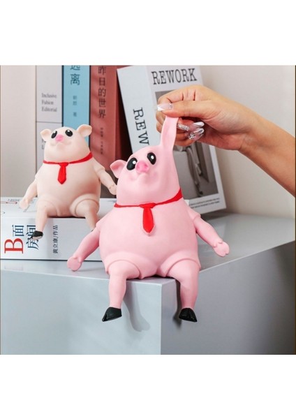 Deformasyon Dekompresyon Domuz Dekompresyon Tutam Oyuncak Pembe Domuz Oyuncak Öfke Nöbeti Dekompresyon Pembe Domuz - Büyük Boy 15*15CM (Yurt Dışından)