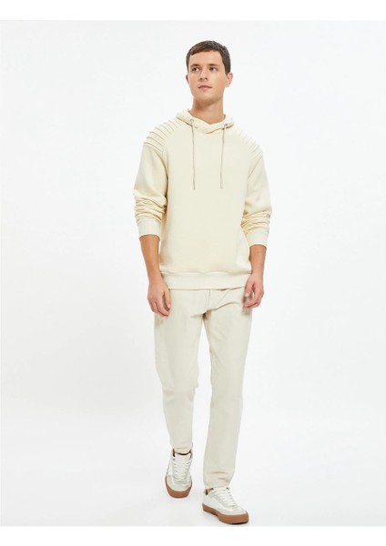 4Wam70033Mk 054 Bej Erkek Pamuk Jersey Sweatshirt