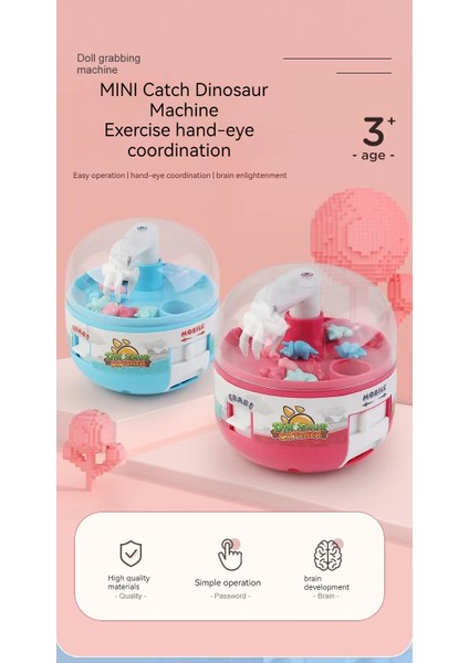 Çocuk Oyuncakları Mini Dinozor Yakalama Makinesi Gashapon Eğlenceli Interaktif Oyuncak Yakalama - Pembe (Yurt Dışından) fırsatları