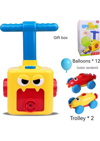 Powered Balon Araba Çocuk Ataletsel Basın Balonu Powered Car Puzzle Yeni ve Garip Araba Oyuncak (Yurt Dışından)