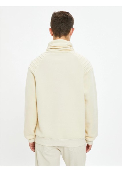 4Wam70033Mk 054 Bej Erkek Pamuk Jersey Sweatshirt fırsatları
